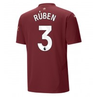 Dres Manchester City Ruben Dias #3 Rezervni 2024-25 Kratak Rukav